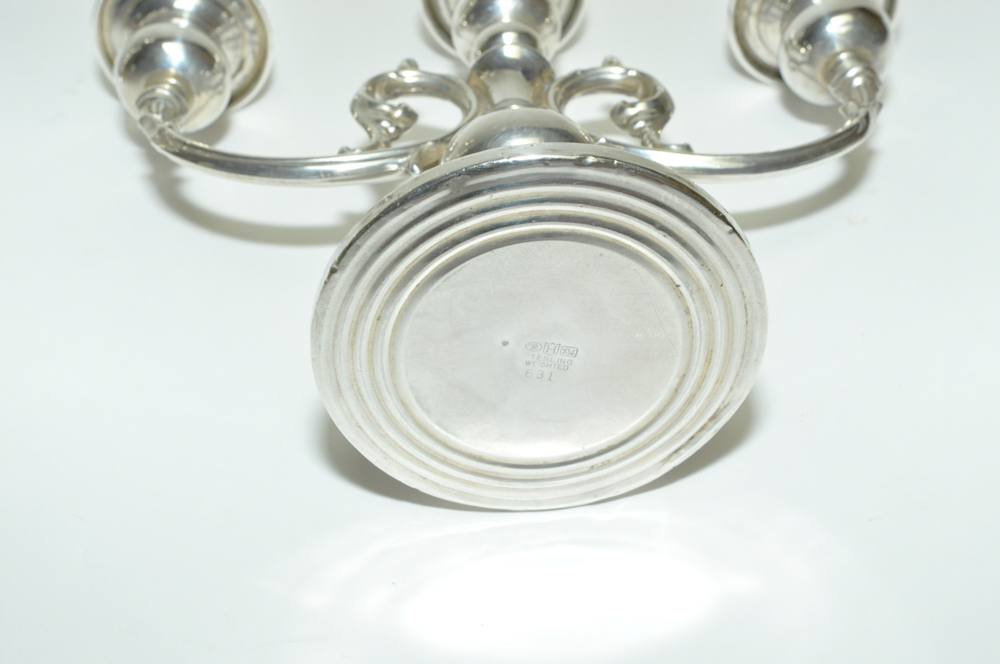 Hunt Weighted Sterling Silver Candelabra