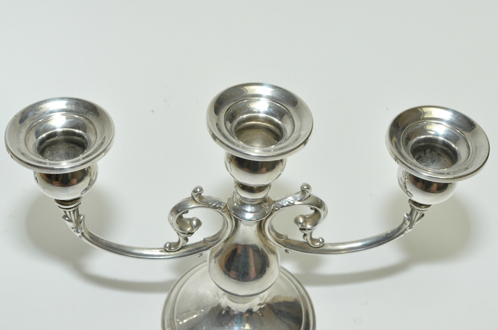 Hunt Weighted Sterling Silver Candelabra