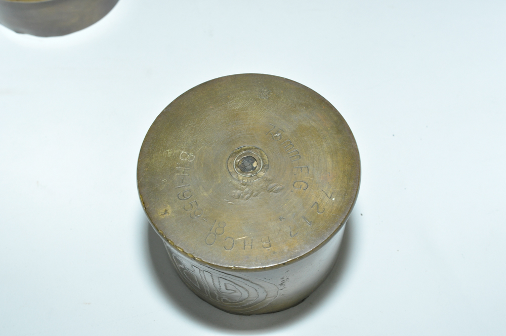Inscribed WWI Shell Casings
