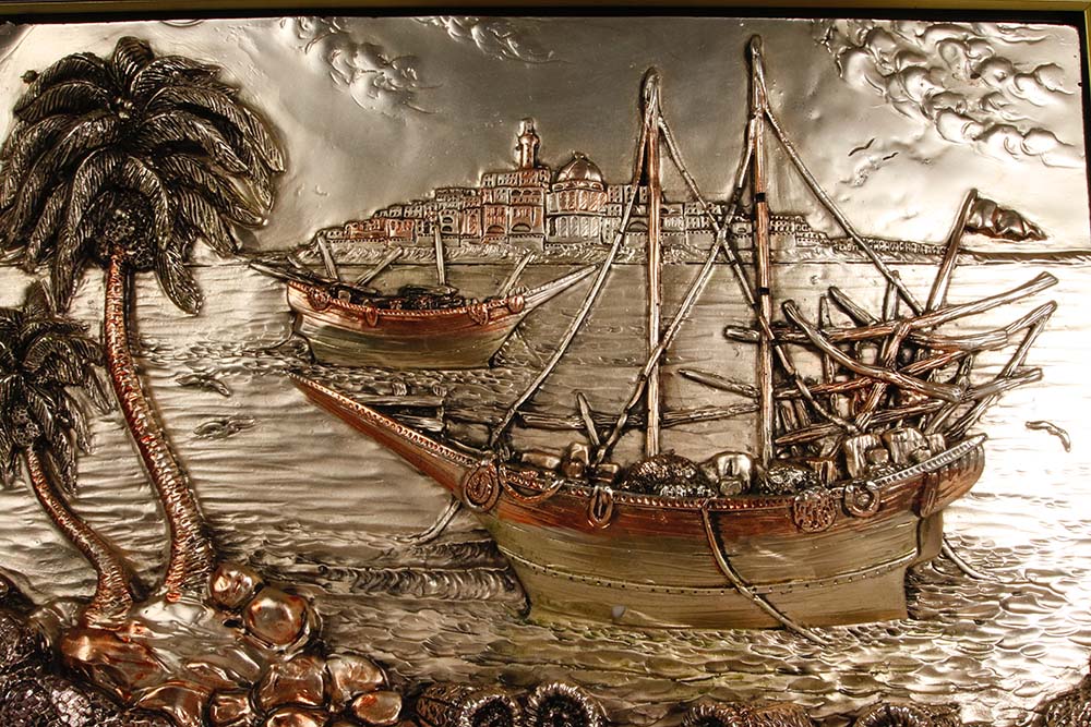 Italian Creazioni Artistiche Silver Relief on Mirror