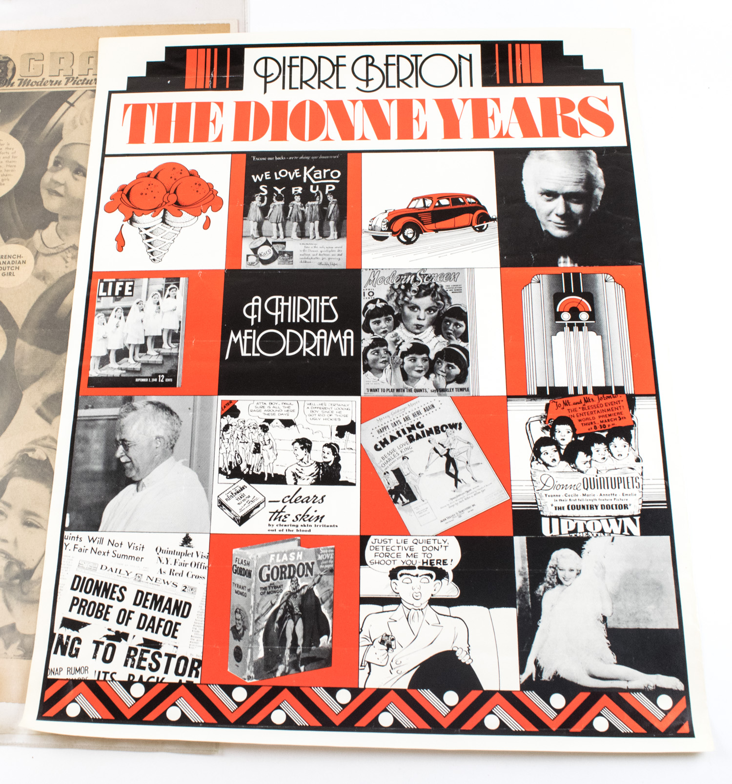 Assortment of Vintage Dionne Quintuplet Ads, Newspaper Pages and Clippings