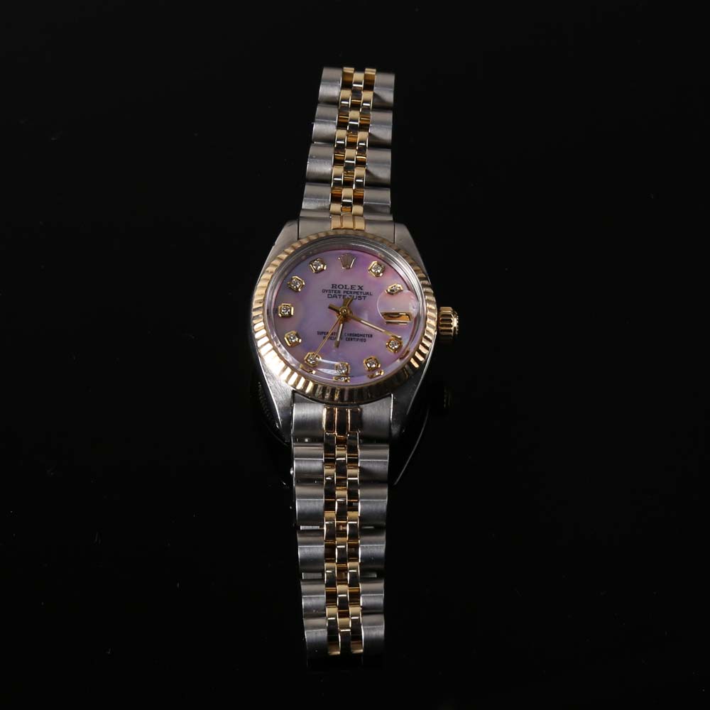 Women's Diamond and 14K Rolex Watch