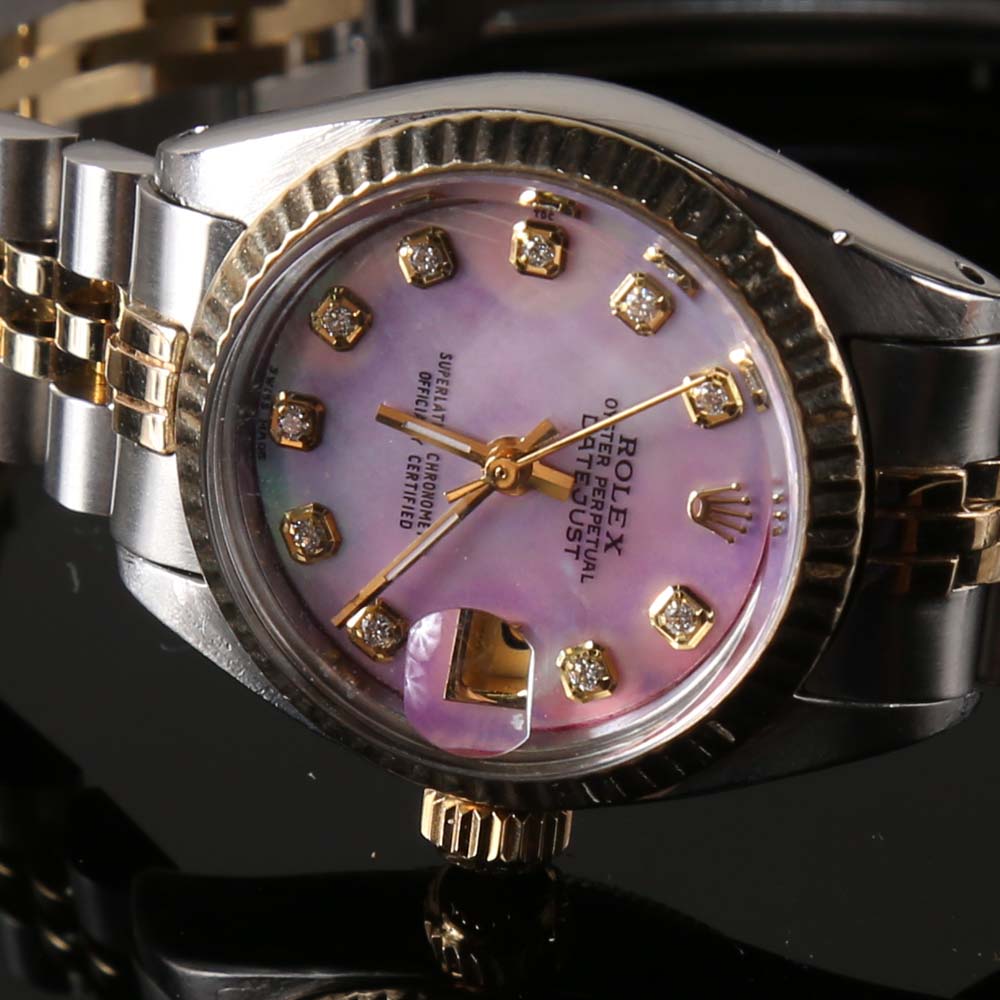 Women's Diamond and 14K Rolex Watch