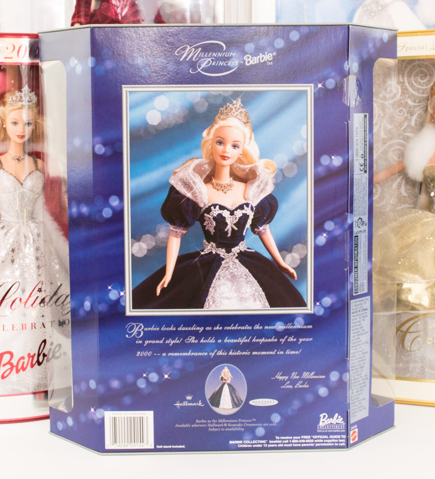 Five Collectible Special Edition Barbies in Boxes