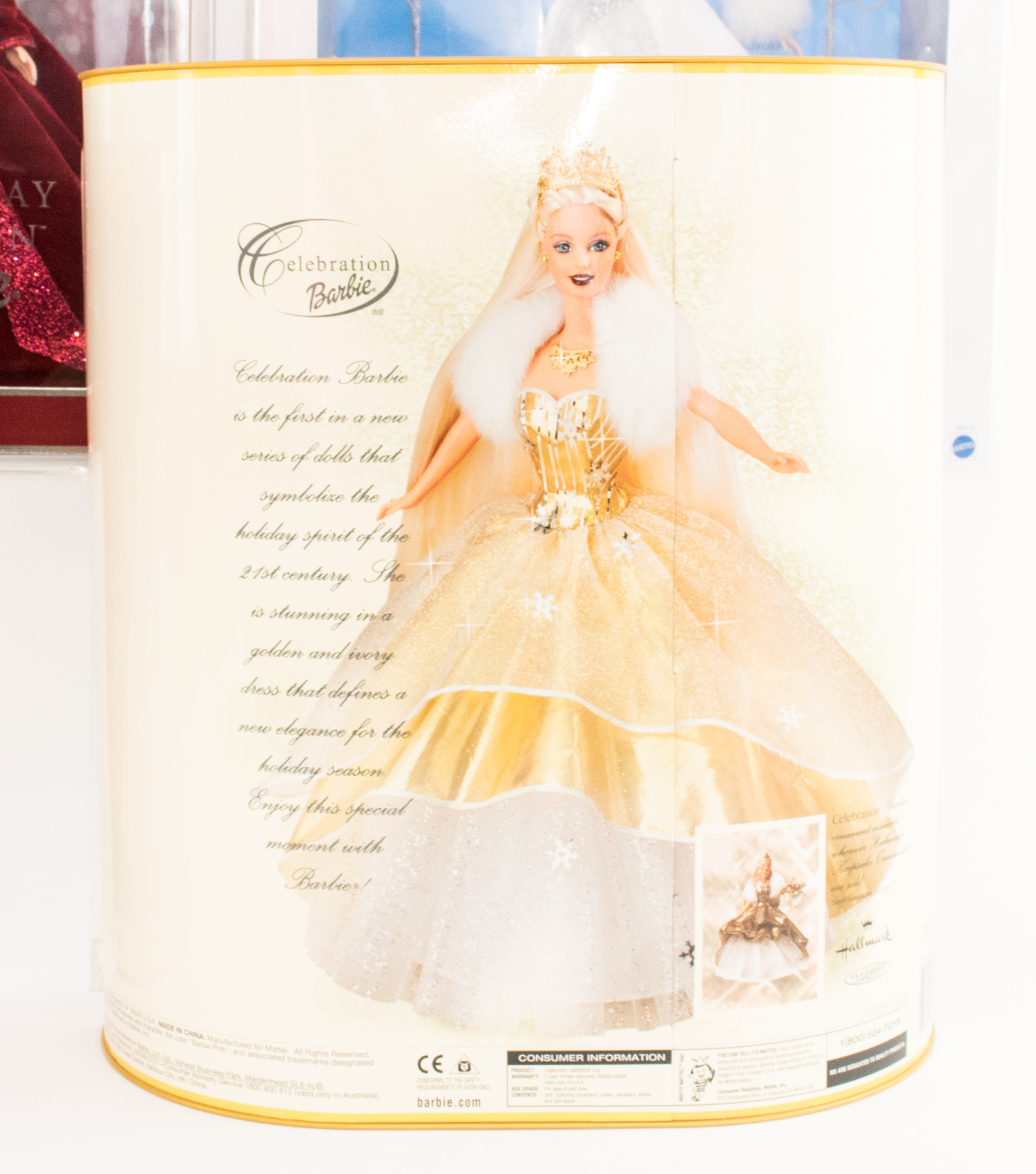 Five Collectible Special Edition Barbies in Boxes