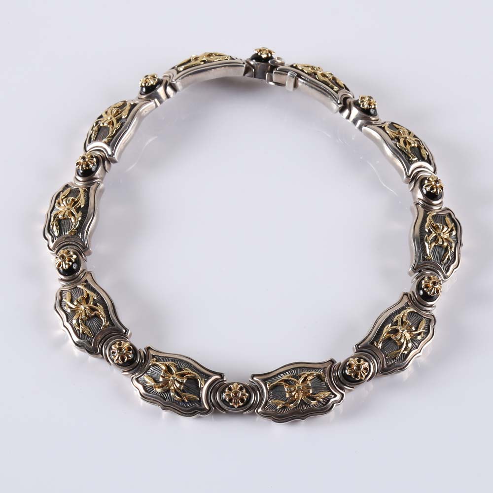 18K and Sterling Silver Necklace