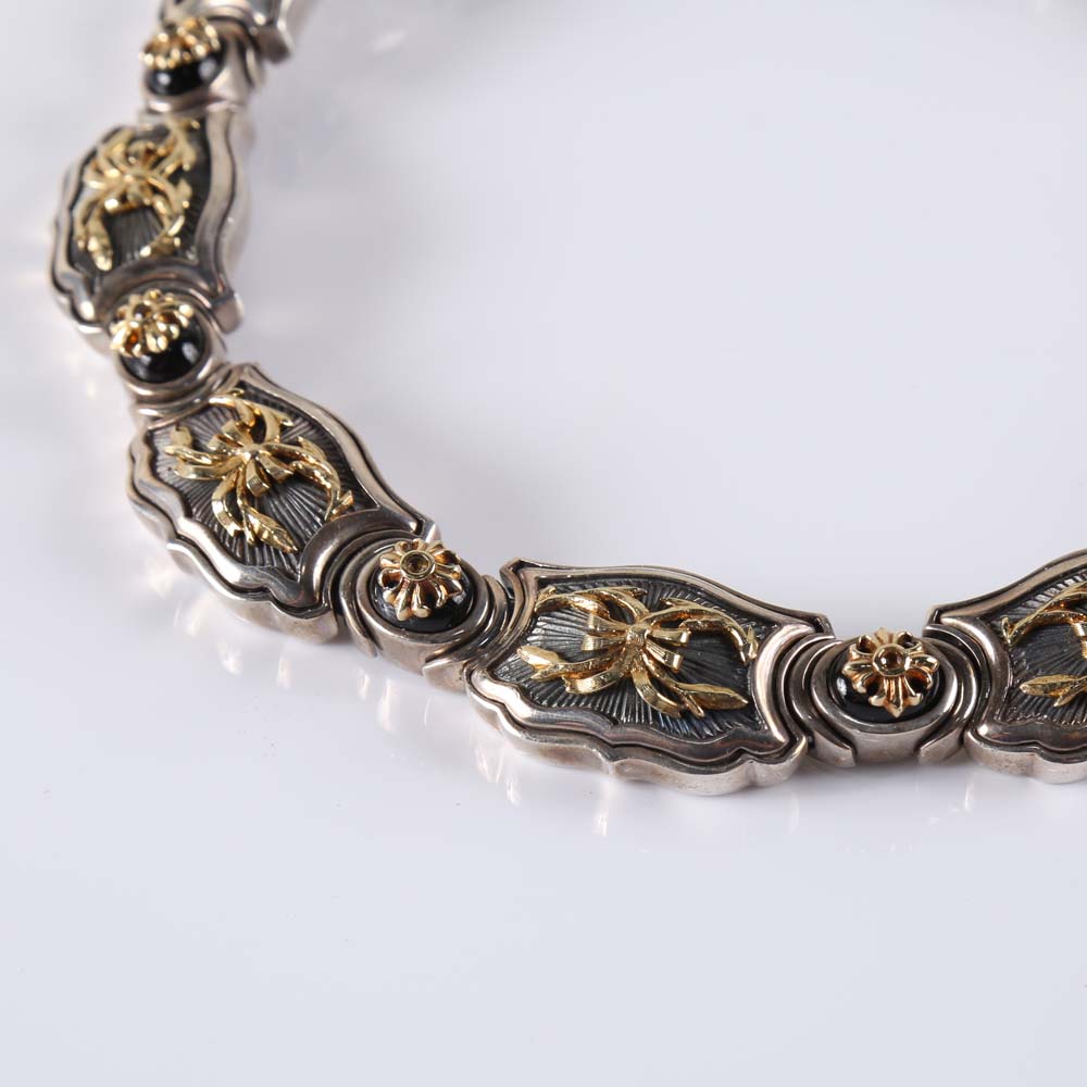 18K and Sterling Silver Necklace