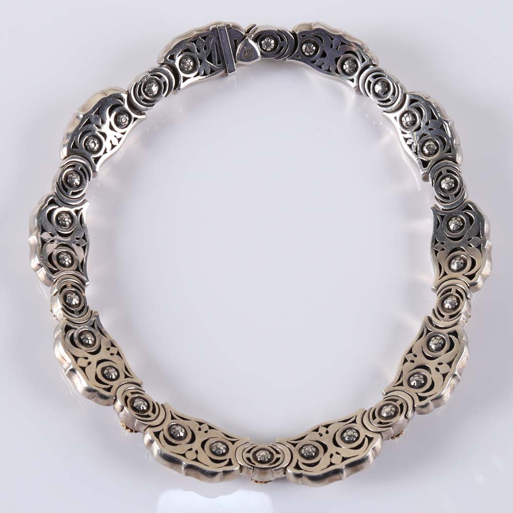 18K and Sterling Silver Necklace