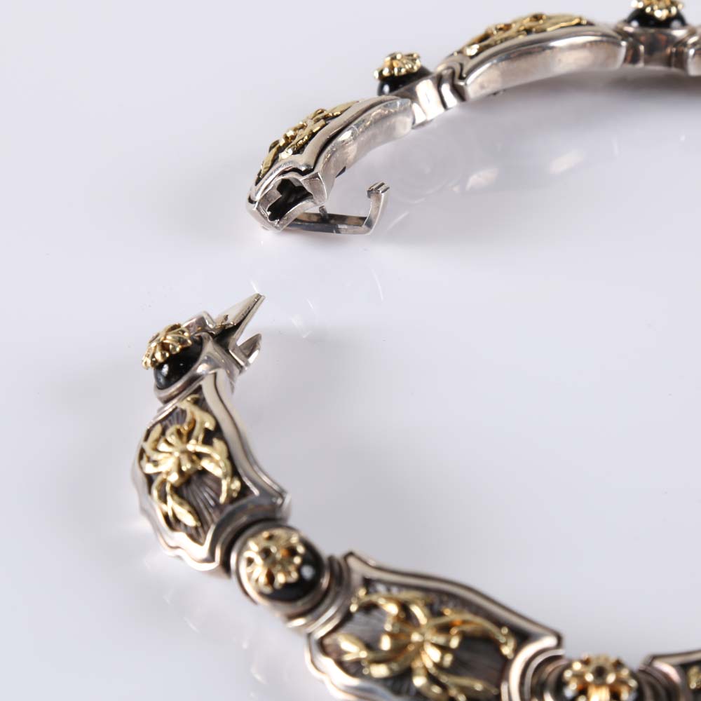 18K and Sterling Silver Necklace