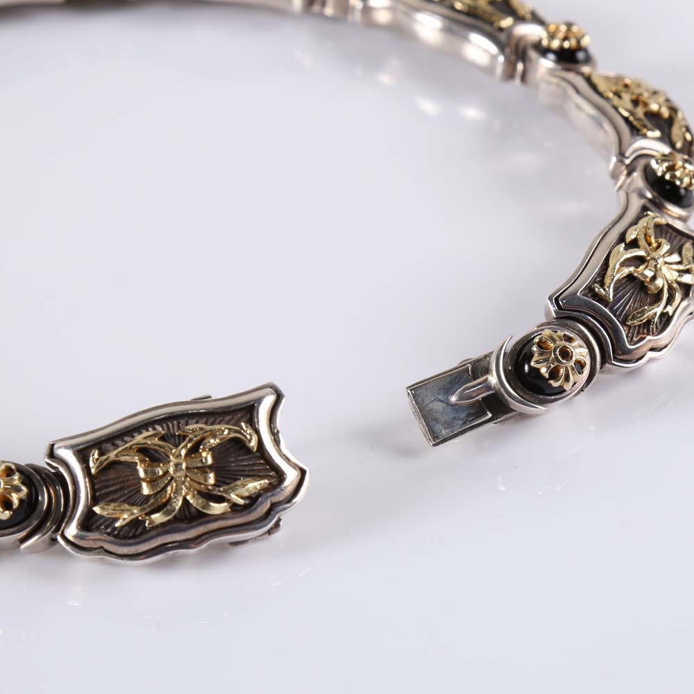 18K and Sterling Silver Necklace