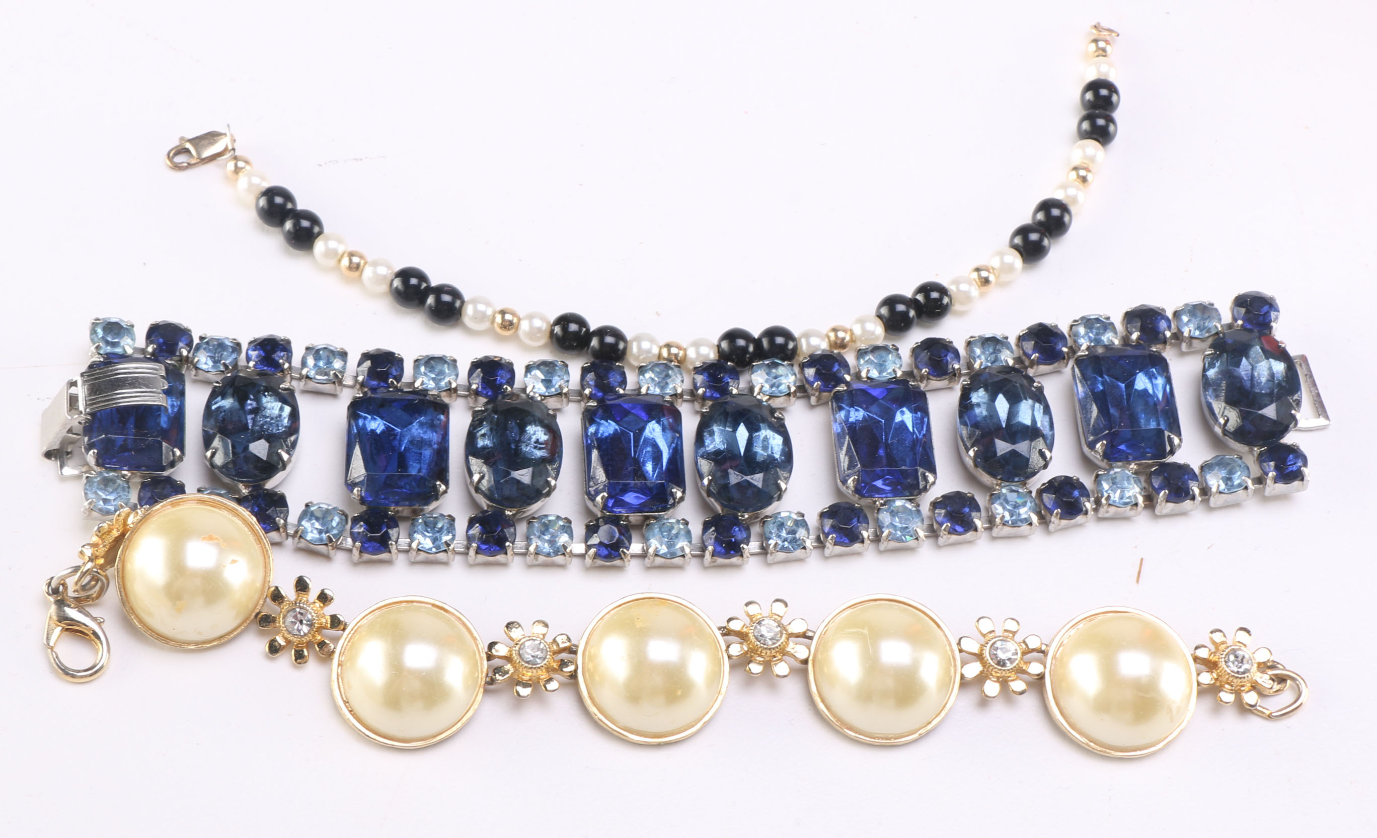 Assortment of Beaded Costume Jewelry Bracelets