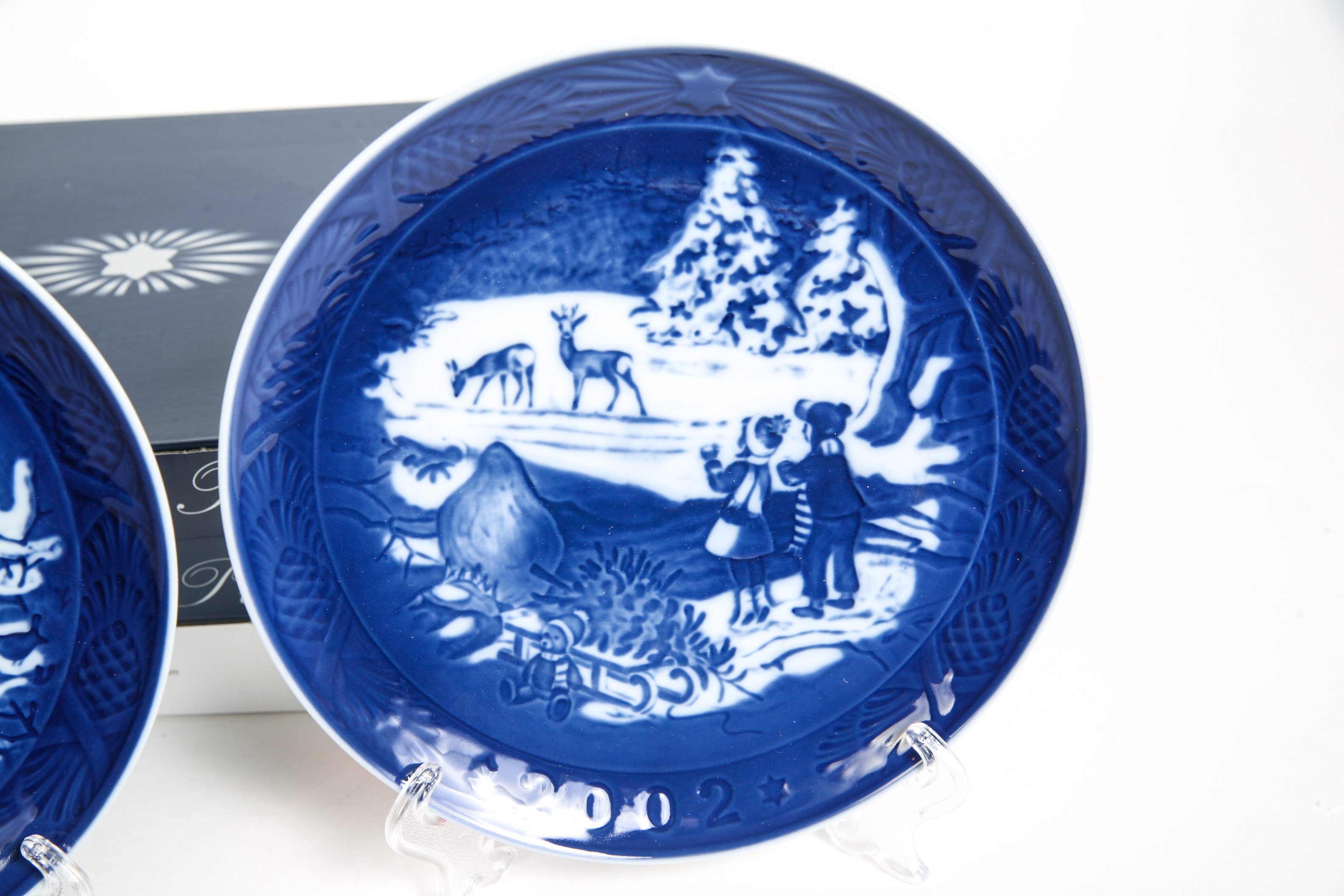 Seven 2000-2005 Royal Copenhagen Collector's Christmas Plates