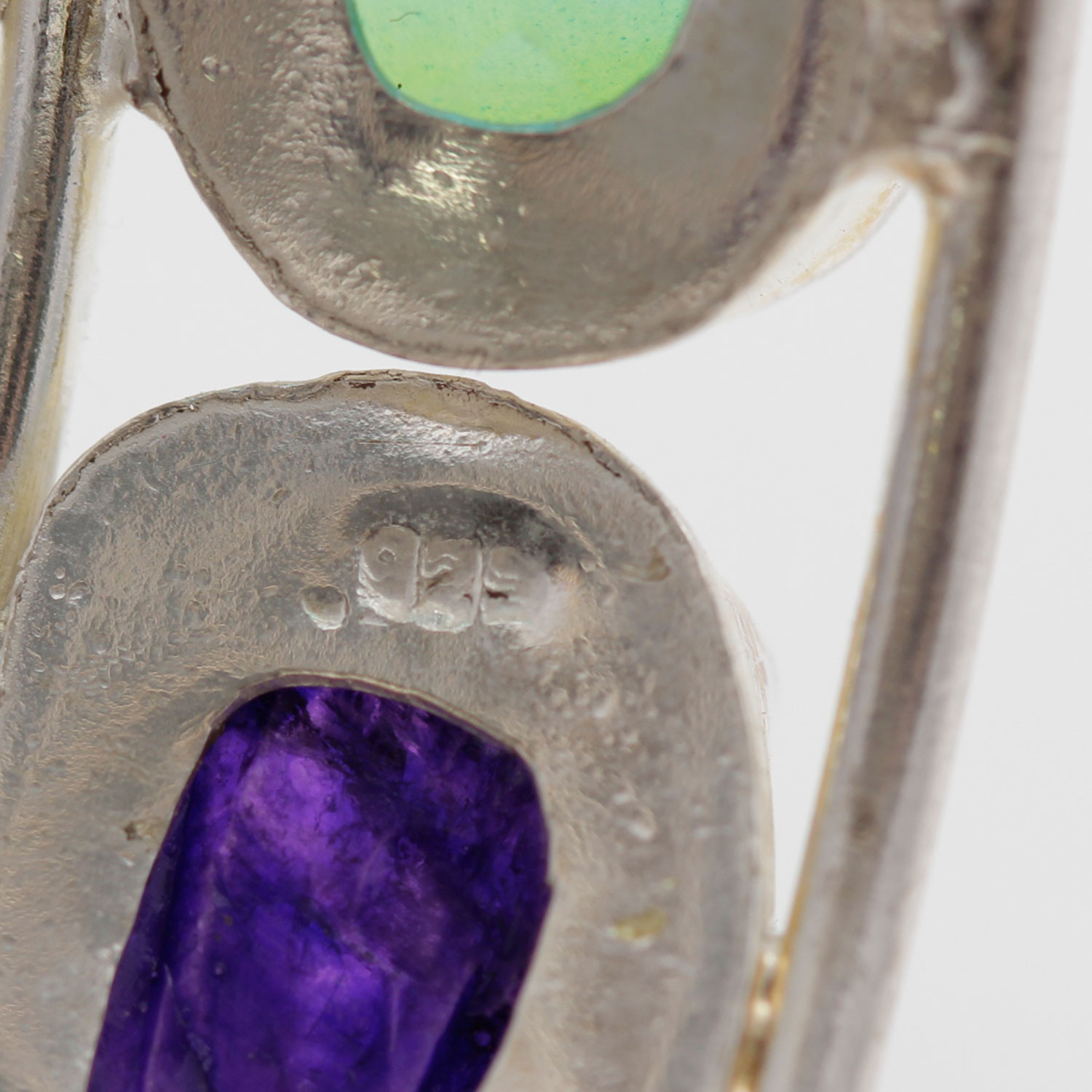 Silver Bracelet with Colorful Stones