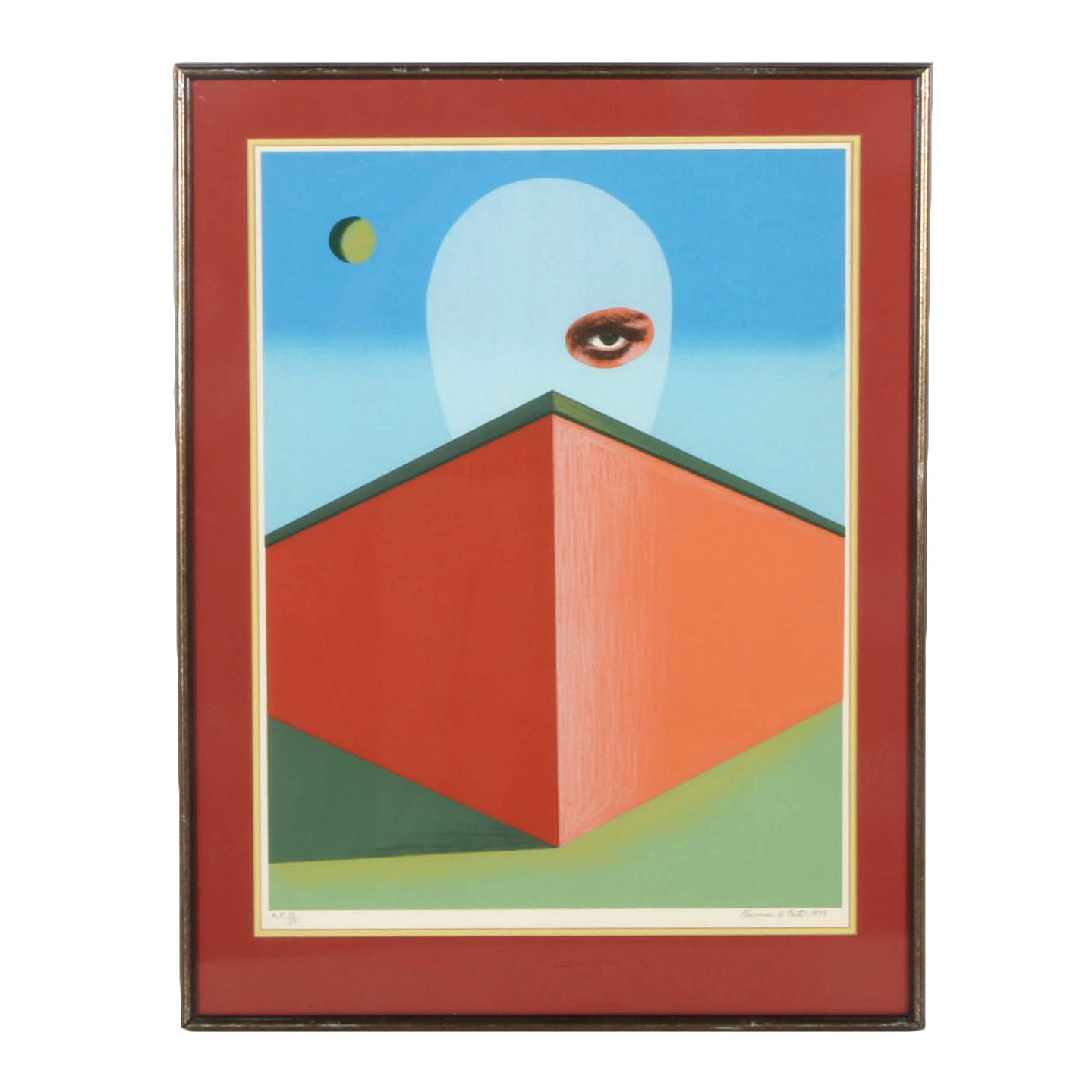 Clarence Holbrook Carter Signed Limited Edition Serigraph "Untitled - The Watcher"