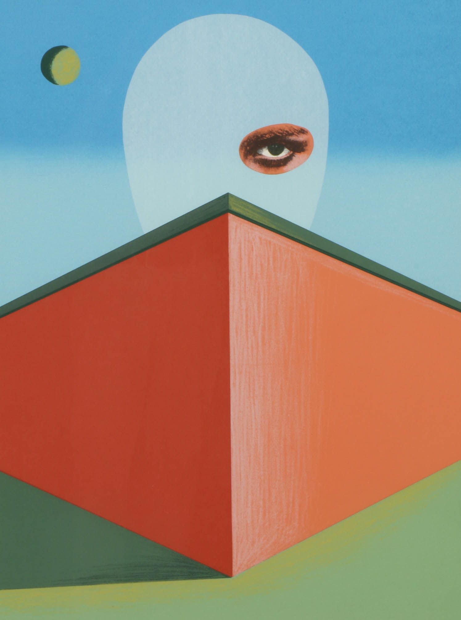 Clarence Holbrook Carter Signed Limited Edition Serigraph "Untitled - The Watcher"