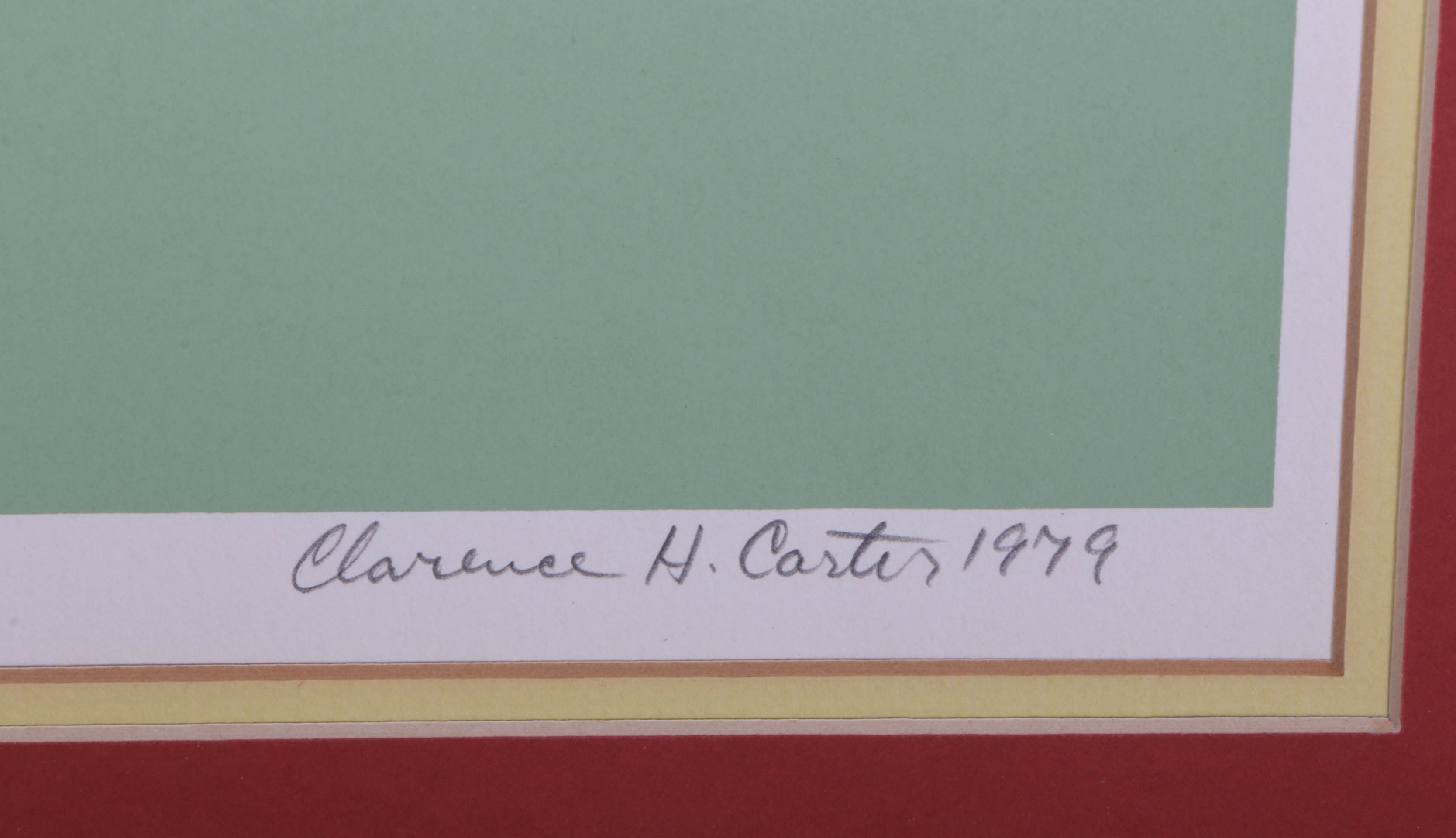 Clarence Holbrook Carter Signed Limited Edition Serigraph "Untitled - The Watcher"