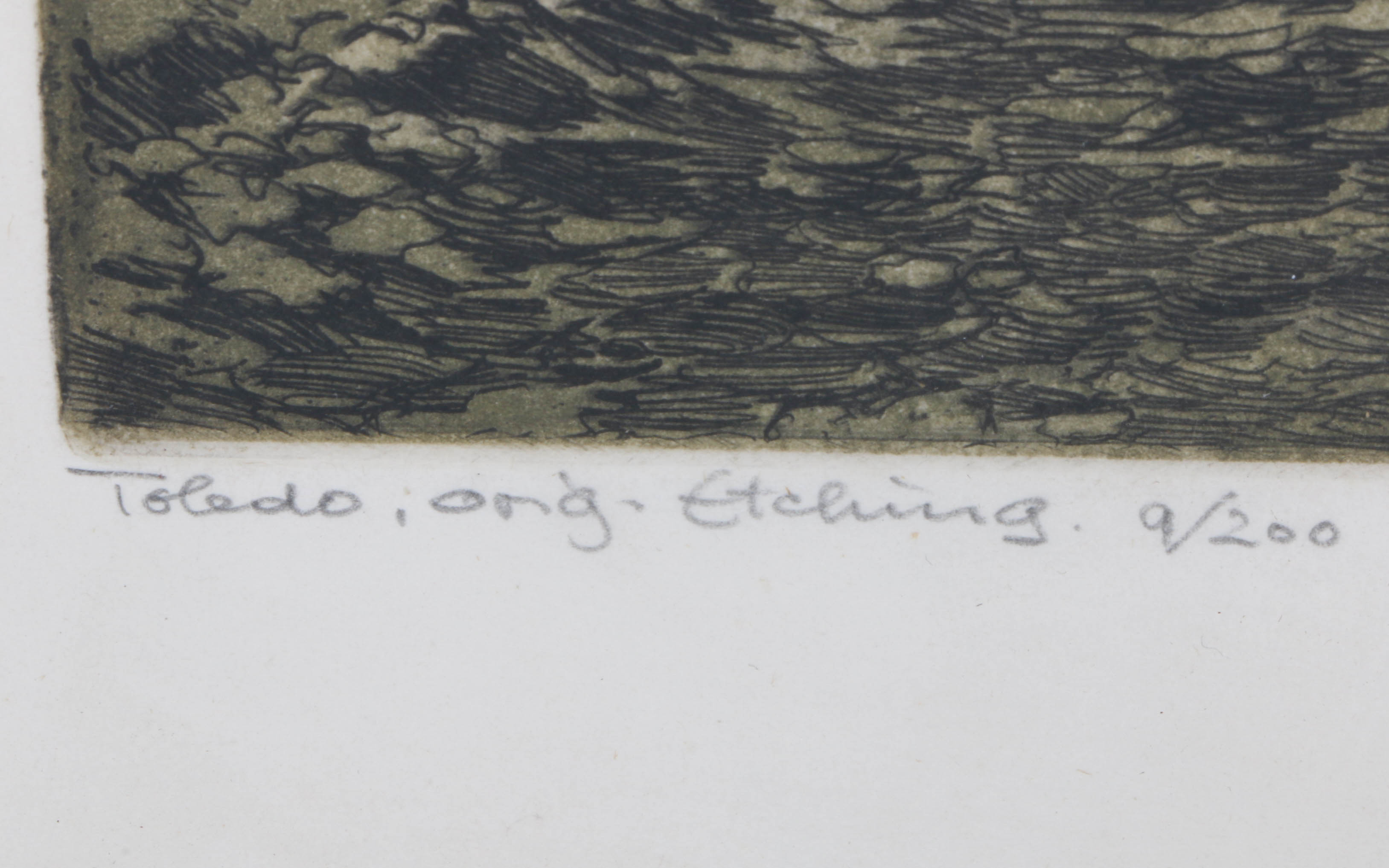 Rudolf Veit Signed Limited Edition a la Poupée Etching "Toledo"