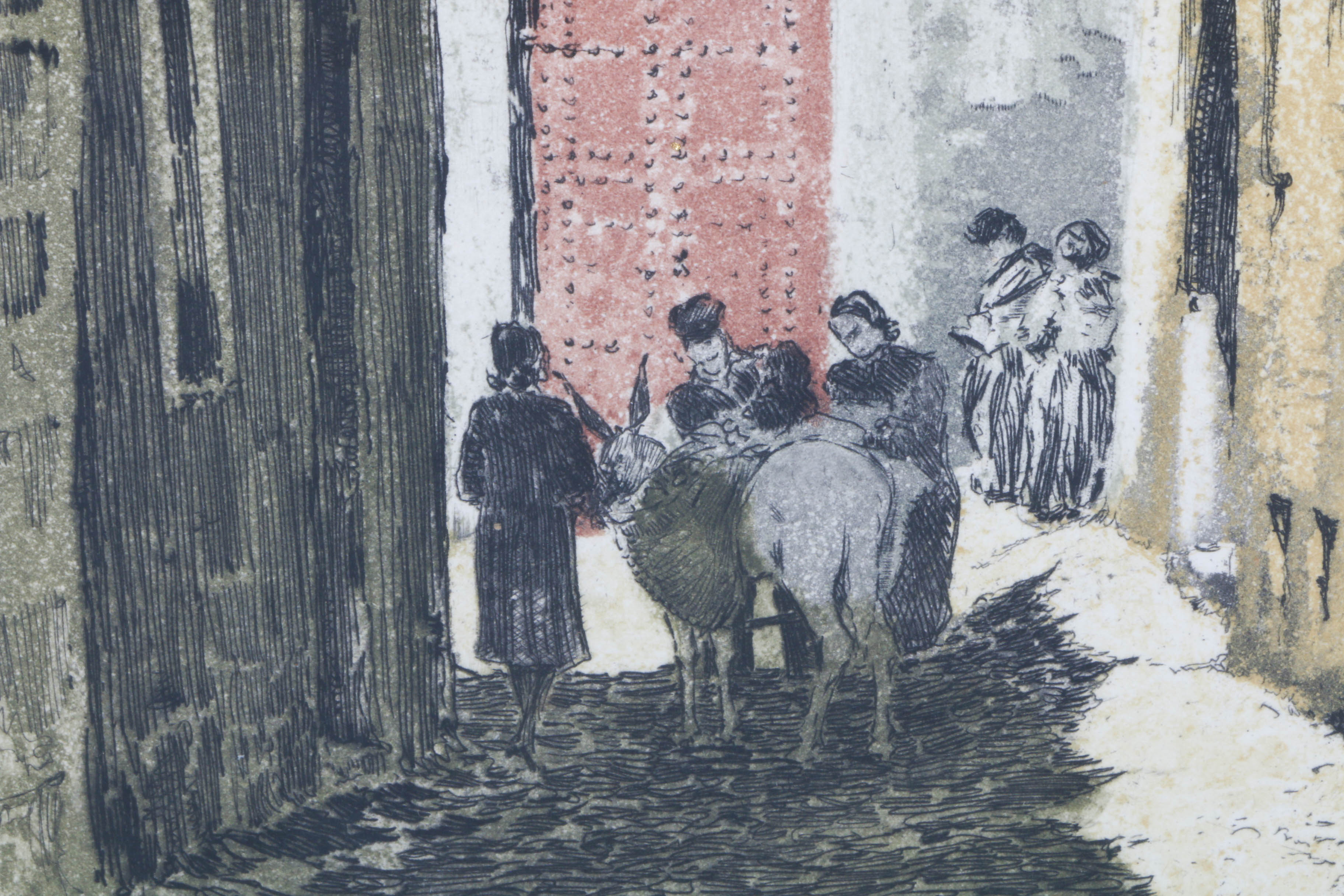 Rudolf Veit Signed Limited Edition a la Poupée Etching "Toledo"