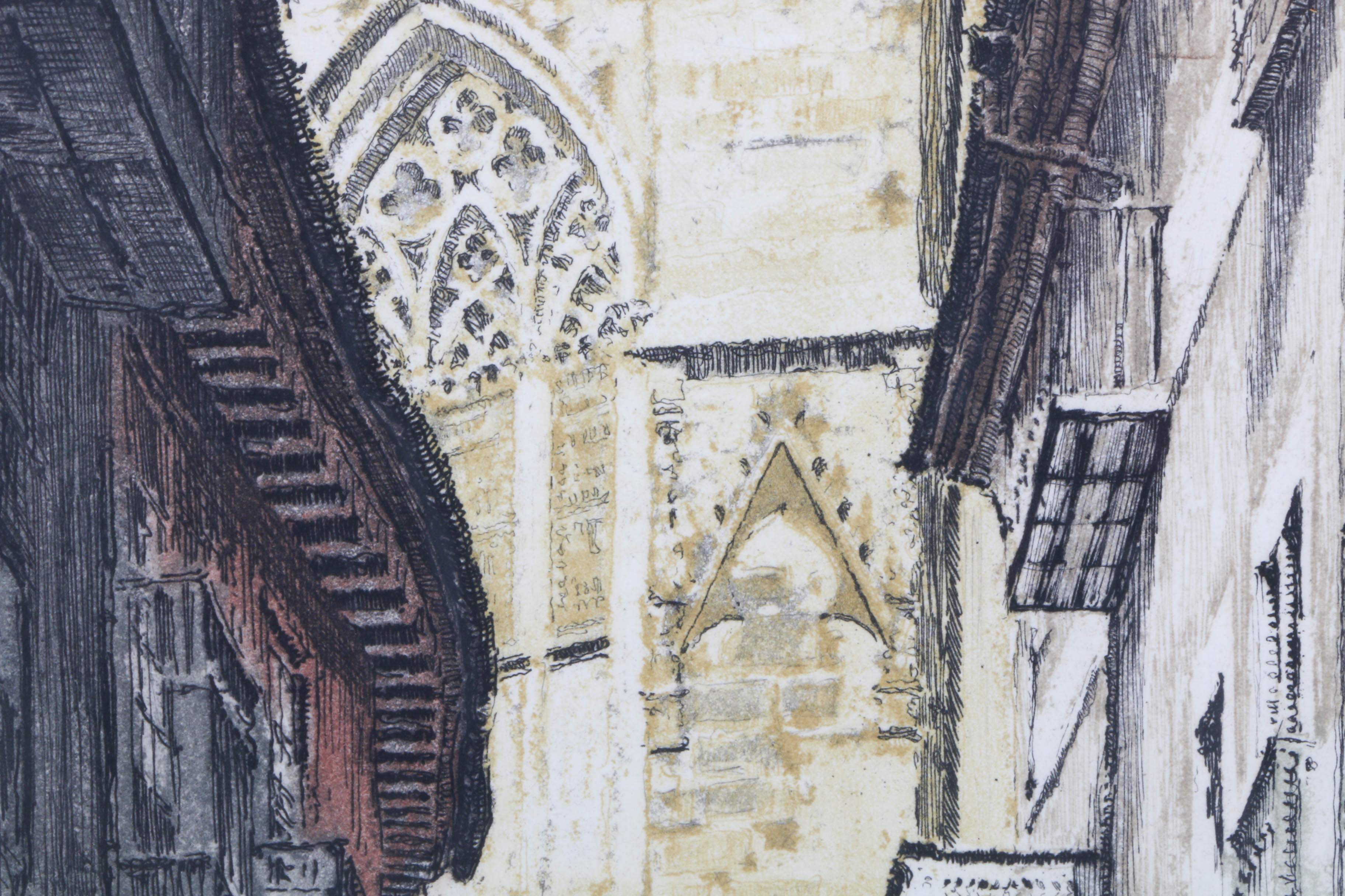 Rudolf Veit Signed Limited Edition a la Poupée Etching "Toledo"