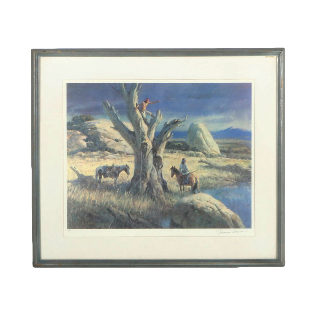 Duane Dryers Signed Artist Proof Lithograph "Vantage Point"