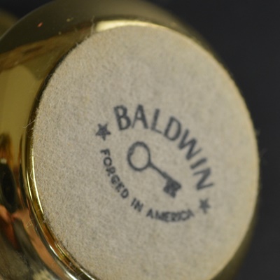 Brass Table Lamp and Candlesticks