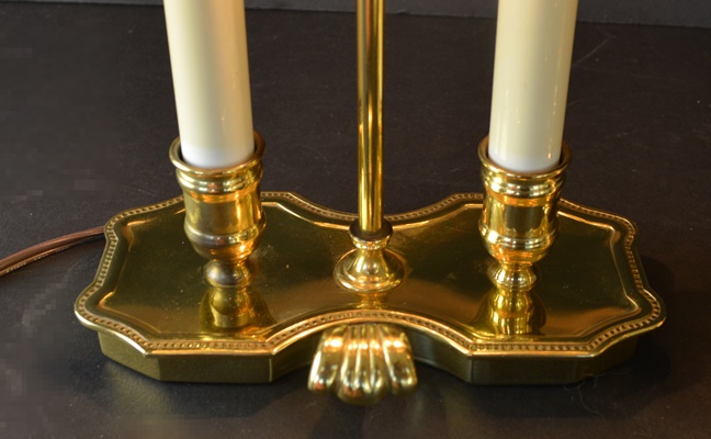 Brass Table Lamp and Candlesticks