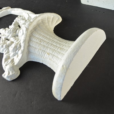 Pair of Flower Basket Cast Iron Door Stoppers