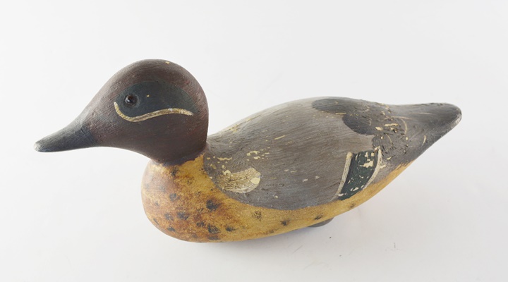 Weighted Painted Wood Duck Decoy