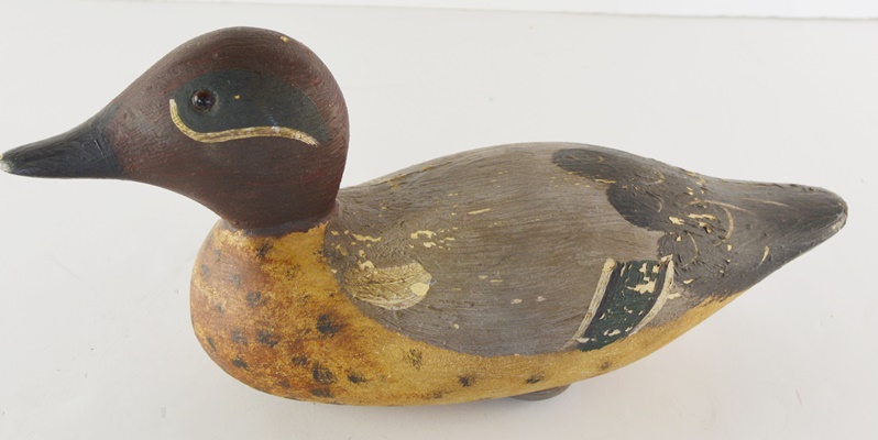 Weighted Painted Wood Duck Decoy