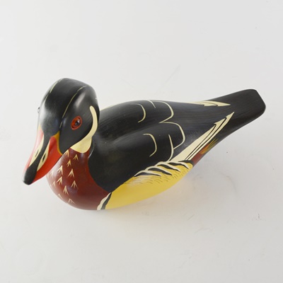 E. Meigs Morrison Signed L/E Drake Wood Carved Duck