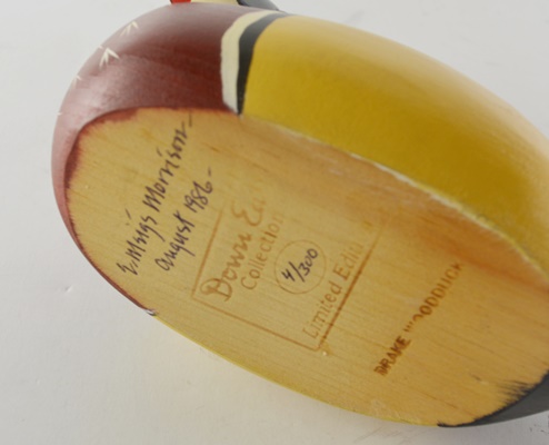 E. Meigs Morrison Signed L/E Drake Wood Carved Duck