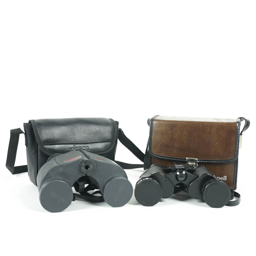 Pair of Bushnell and Jason Binoculars with Cases