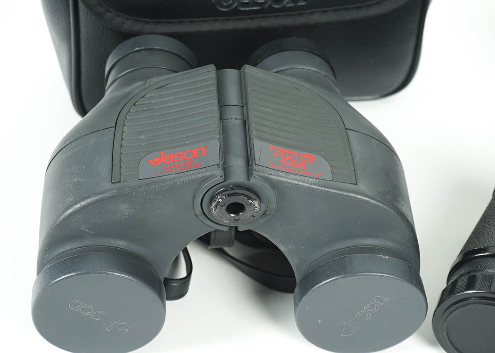 Pair of Bushnell and Jason Binoculars with Cases