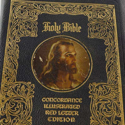 "The Holy Bible" Self Pronouncing, Red Letter, Reference, and Teachers Edition