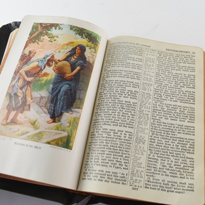 "The Holy Bible" Self Pronouncing, Red Letter, Reference, and Teachers Edition