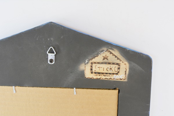 Wood Carved Child's Wall Mirror and Painted Snake