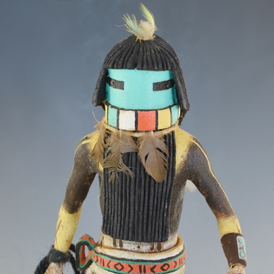 Angukchina "Longhair Kachina" Wood Carved Figure