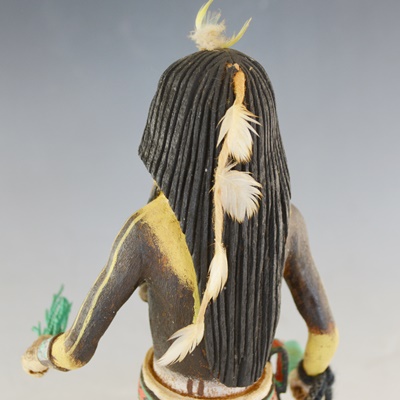 Angukchina "Longhair Kachina" Wood Carved Figure