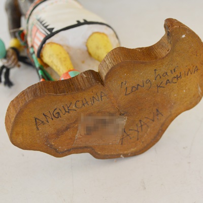 Angukchina "Longhair Kachina" Wood Carved Figure