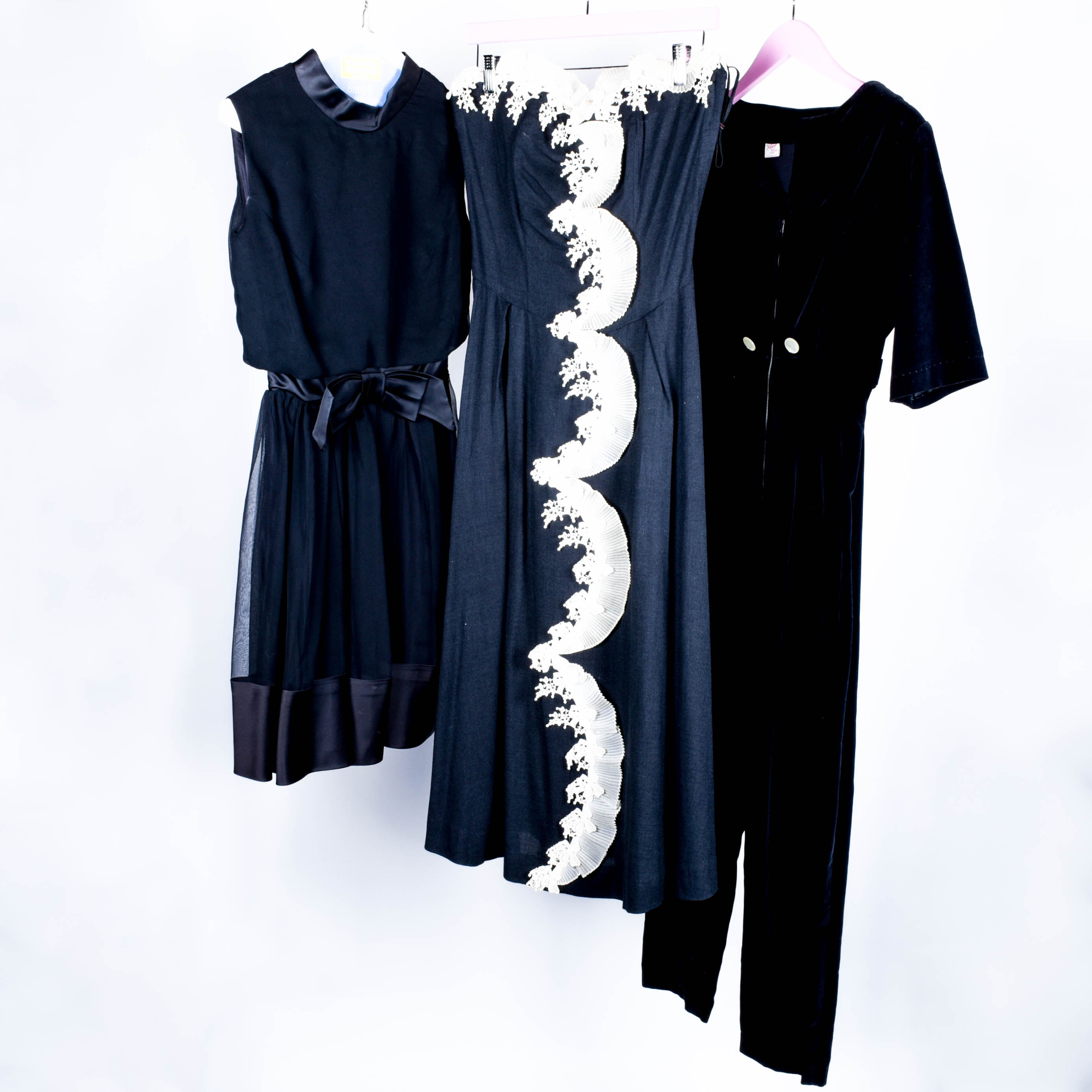 Collection of Women's Circa 1960s Vintage Apparel in Black