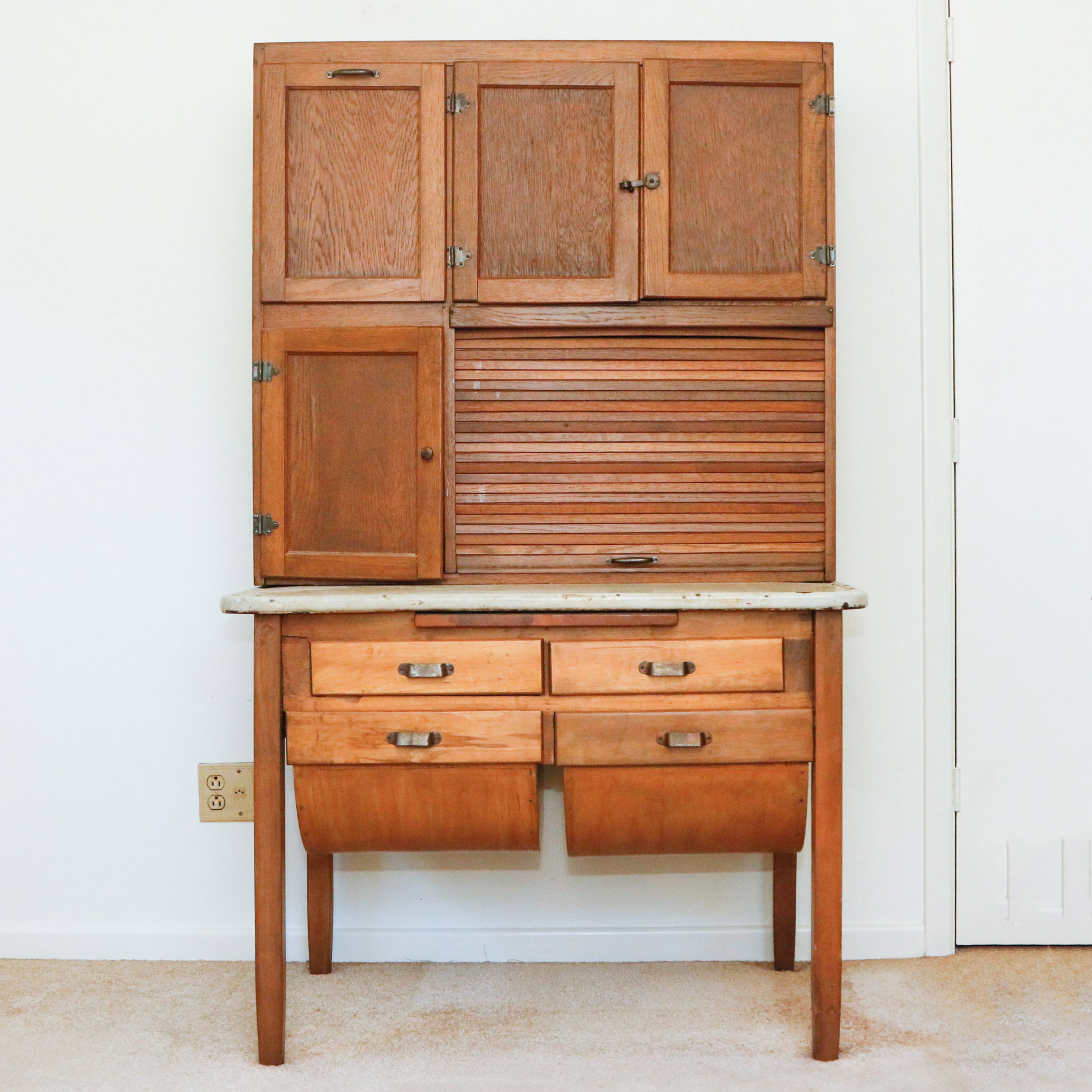 Antique Oak Hoosier Cabinet