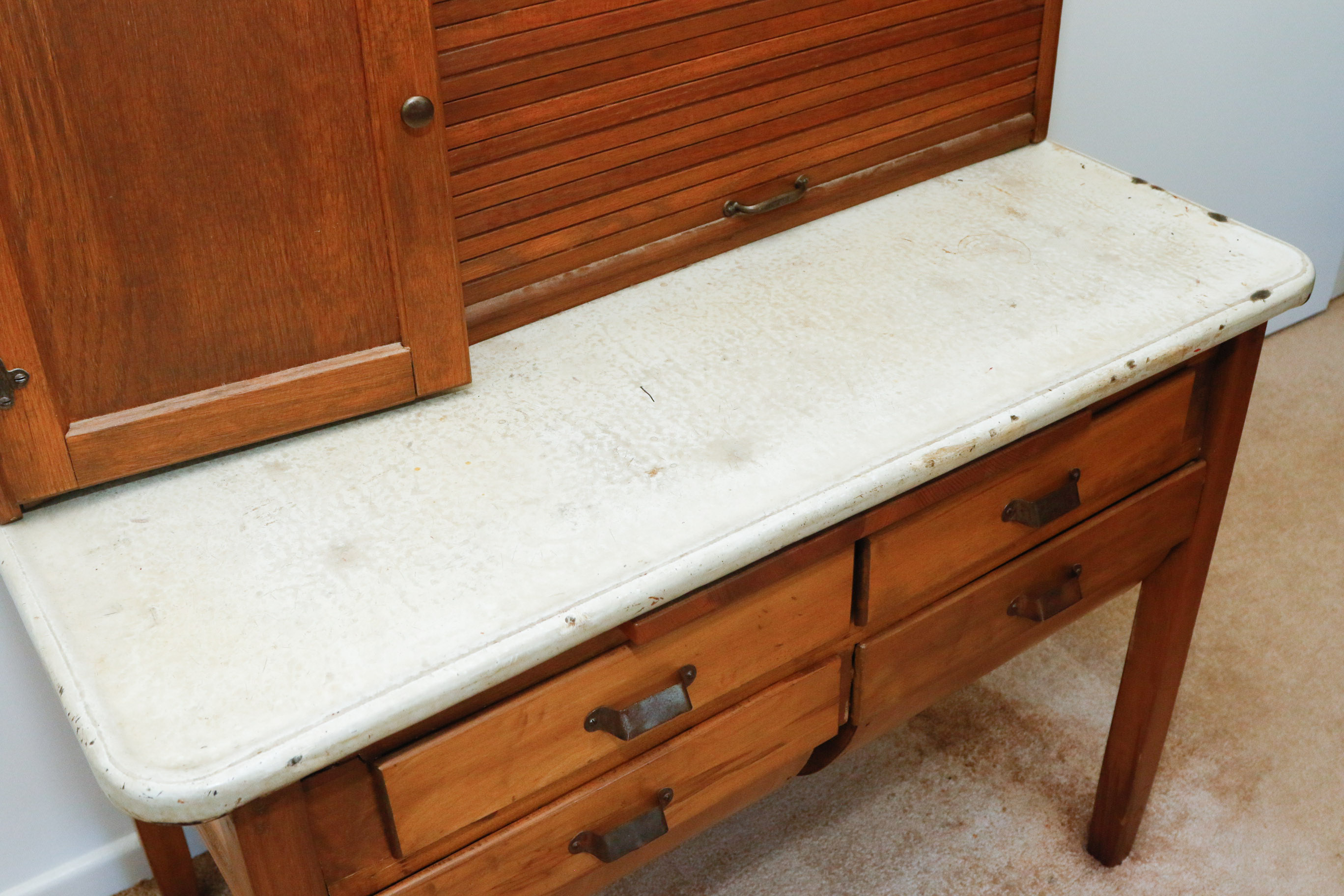 Antique Oak Hoosier Cabinet