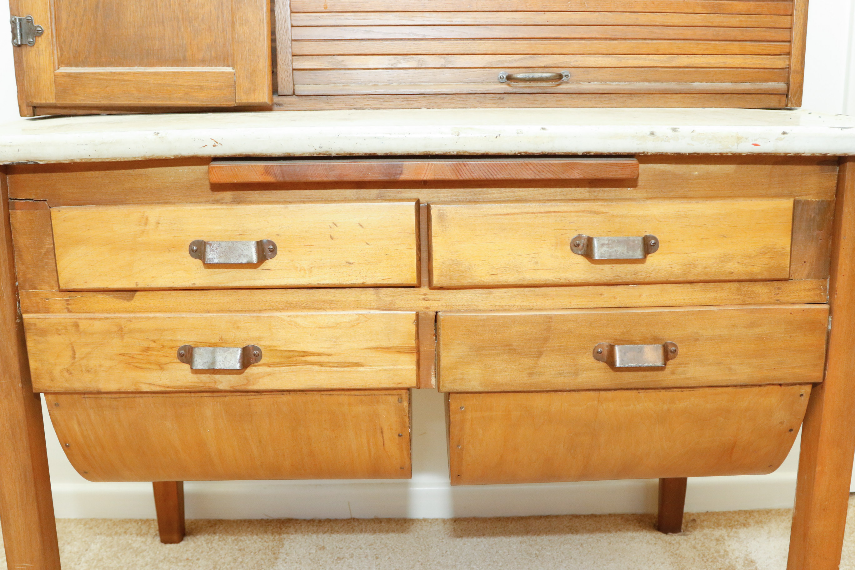 Antique Oak Hoosier Cabinet