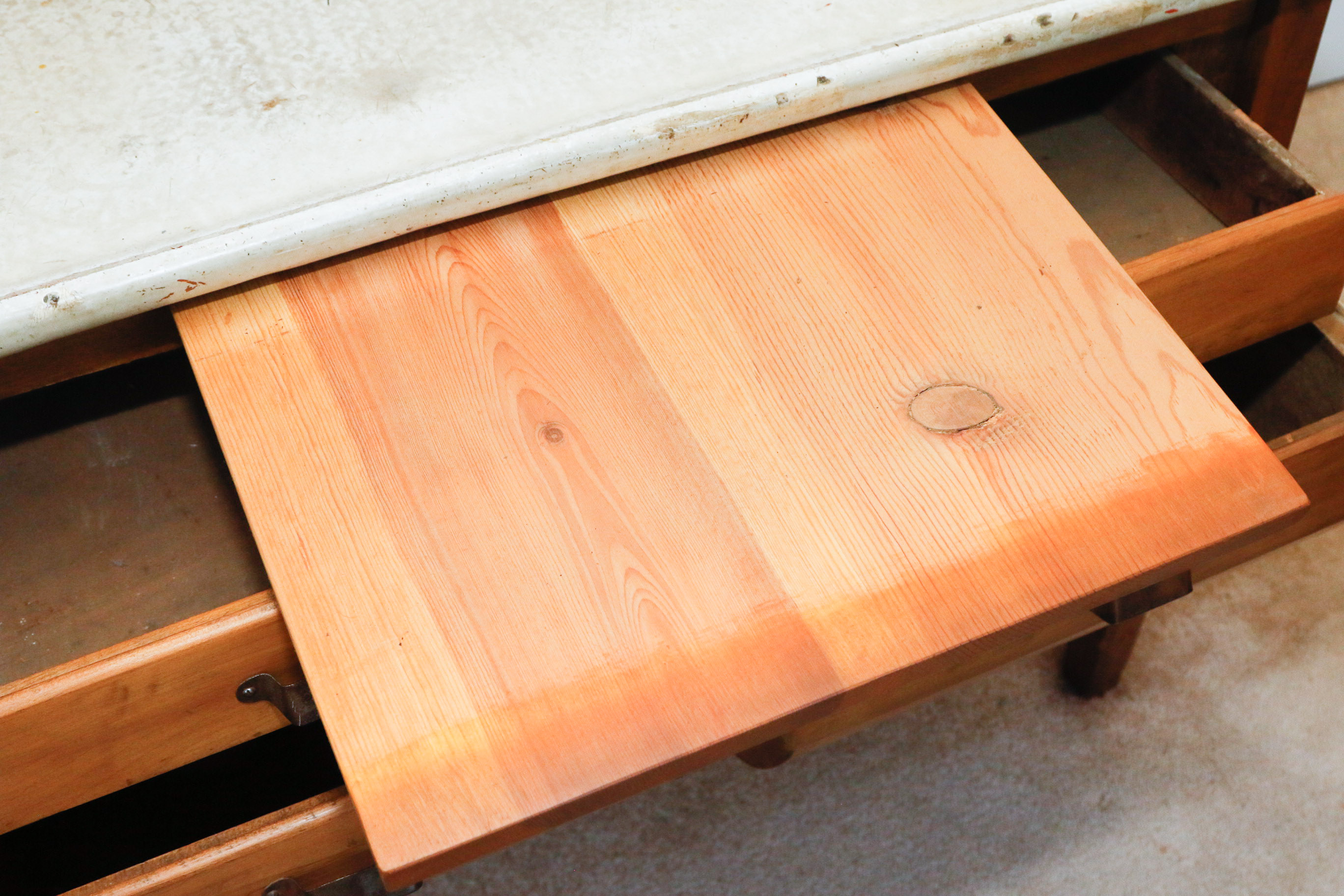 Antique Oak Hoosier Cabinet