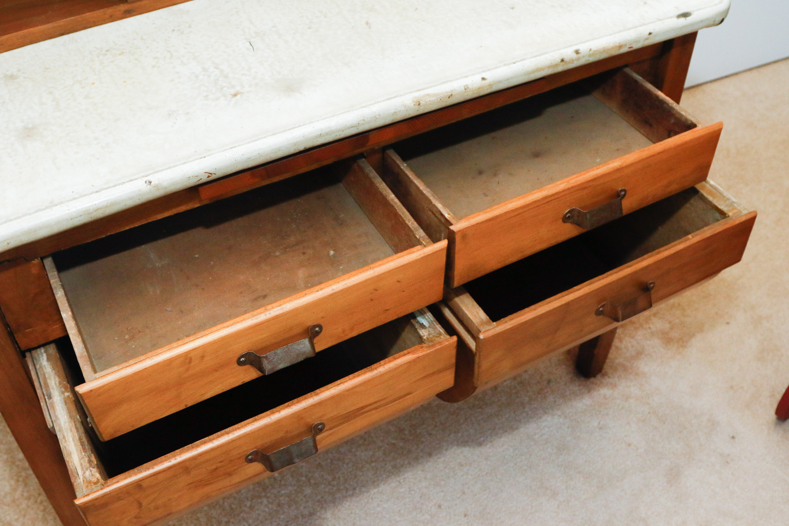 Antique Oak Hoosier Cabinet