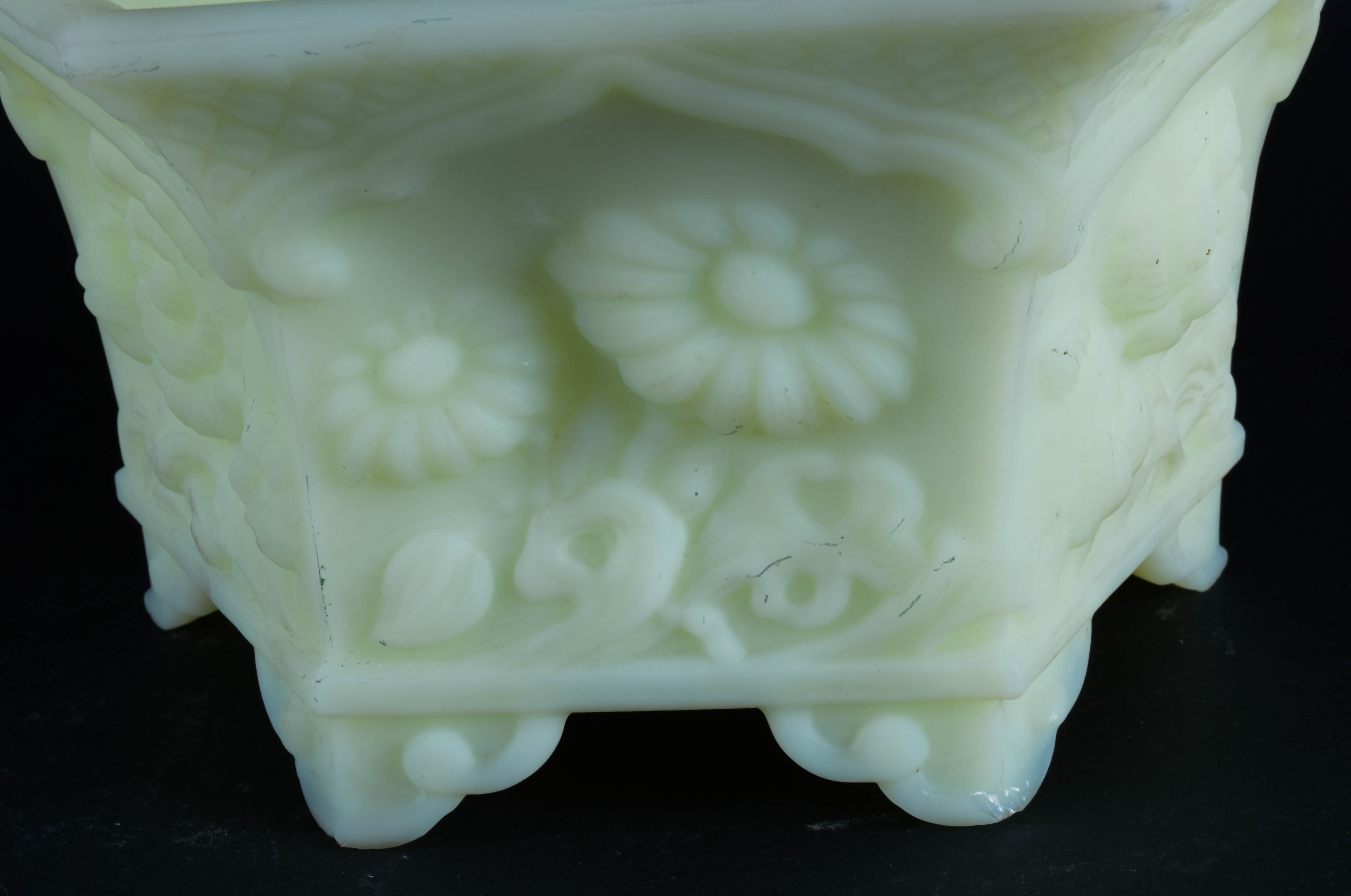 Vintage Fenton Green Glass Vases