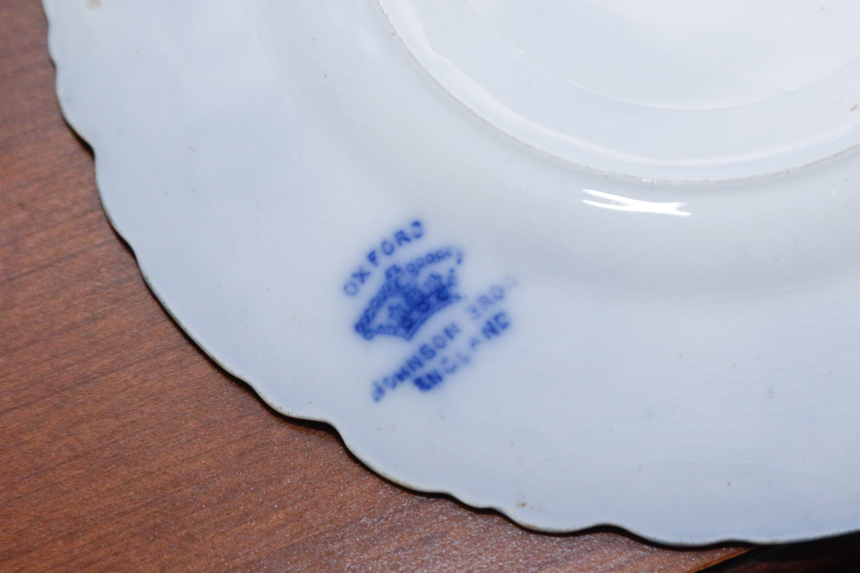 Collection of Antique English Flow Blue Plates