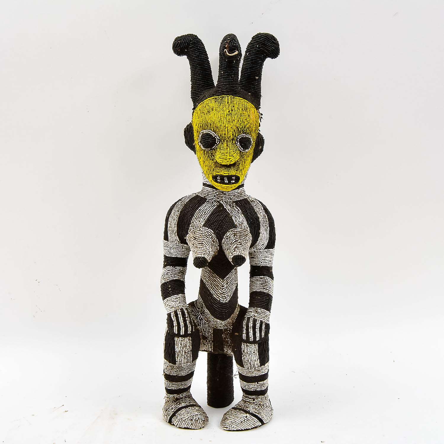 Bamileke Beaded African Sculpture
