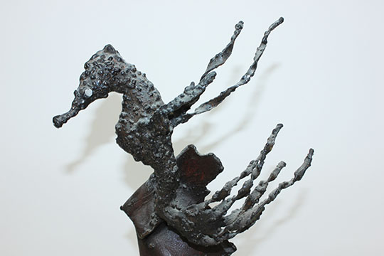 Mike Bucha Bronze Seahorse Sculpture