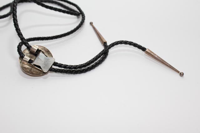 Vintage Navajo Sterling Silver and Turquoise Bolo Tie